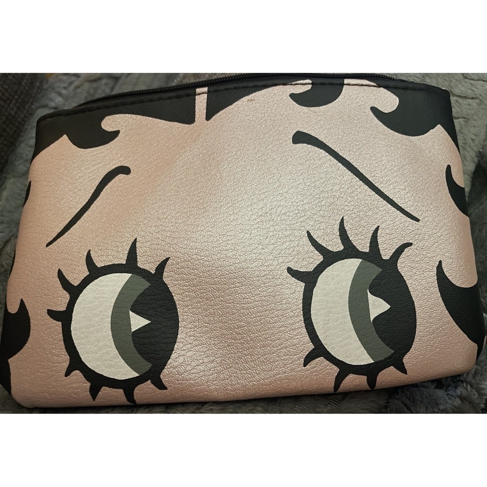 Betty Boop Ipsy Bag Cosmetic Makeup Travel Bag Sequin Goth Skater Grunge 5 X 7.5